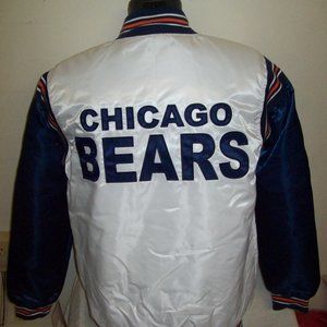 CHICAGO BEARS Starter WHITE & BLUE Jacket  3X 5X